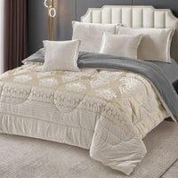 Luxury Silk Velvet Fleece Duvet Set 6x6 with Bedsheet and Pillowcases Bedding