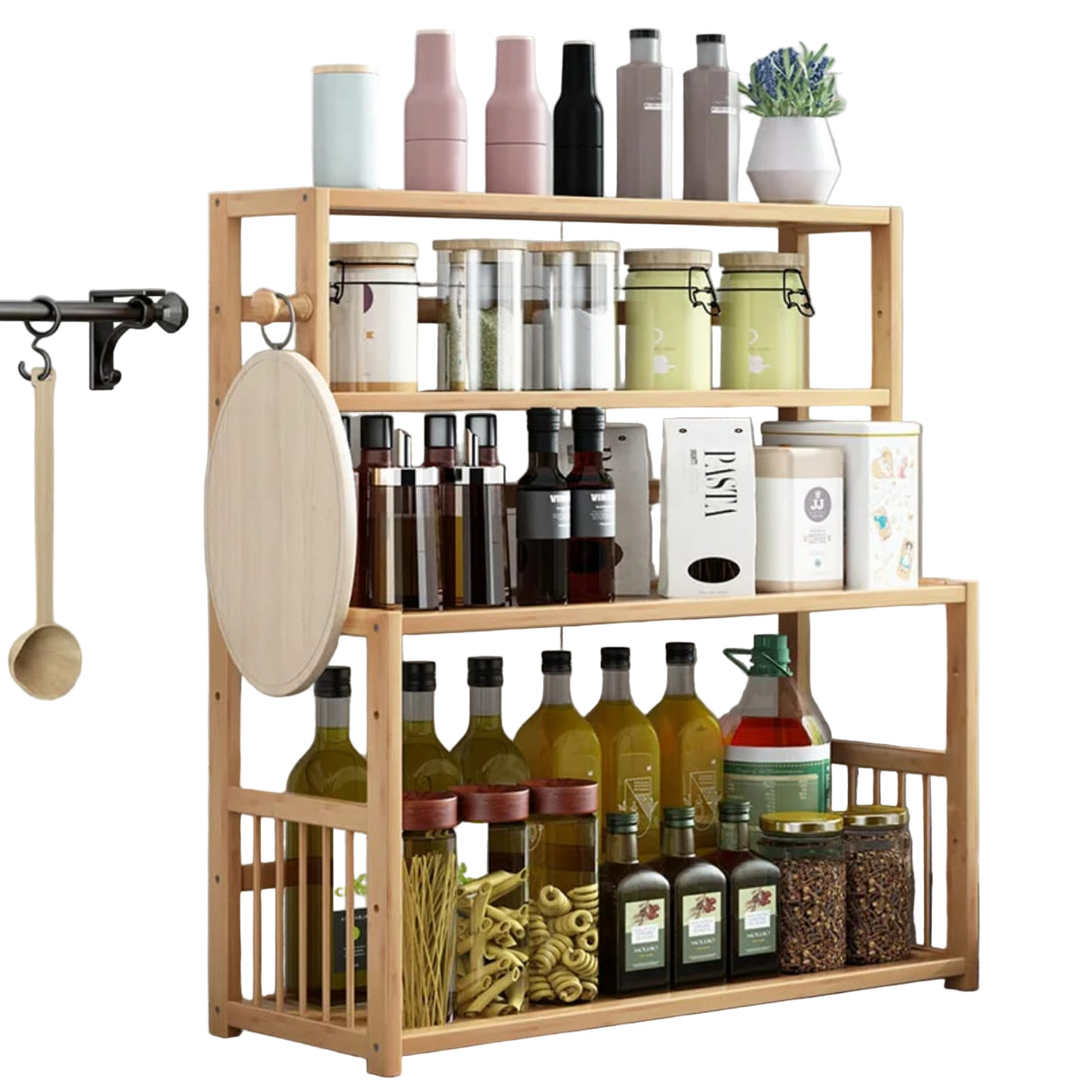 Bamboo Multifunctional Organising Rack – 3 Layer