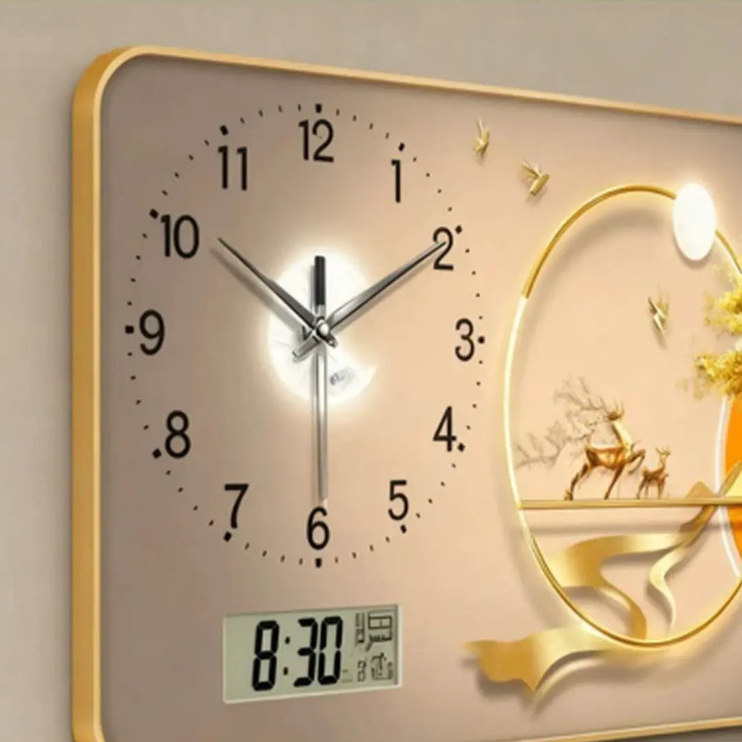 Nordic Landscape Wall Clock with Calendar Wall clock Wall Clocks