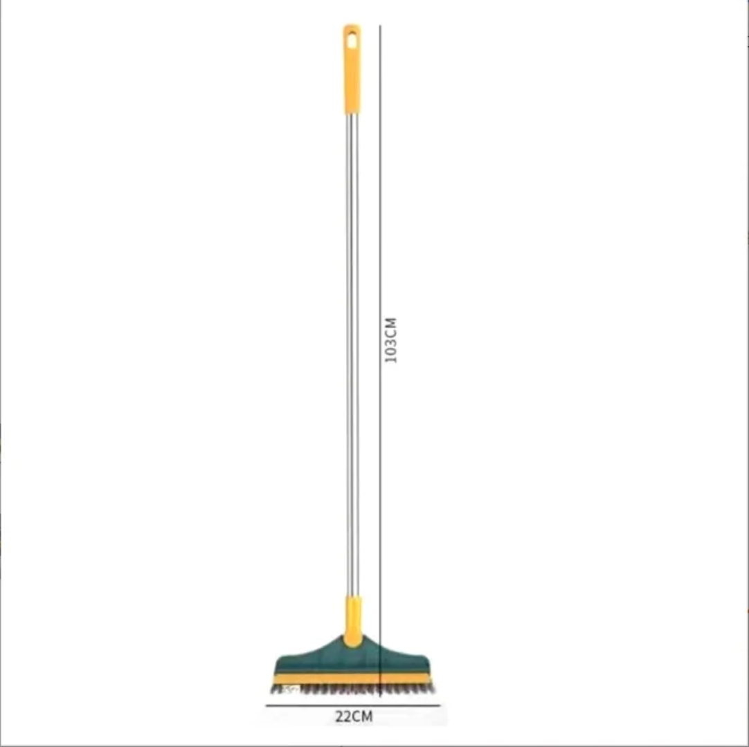 3 in 1 Floor Scrubbing Brush with Long Handle and 180° Rotating Head