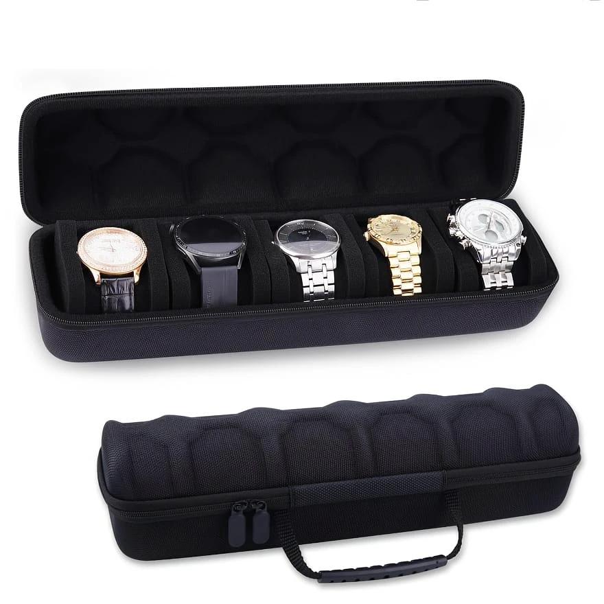 5-Slot Watch Organizer – Portable and Water Resistant Watch Accessories