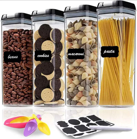 4-Piece Transparent Acrylic Pantry Storage Containers Storage container Food Storage Containers