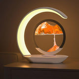Night Light 3D Moving Sand Art LED Lamp – USB Bedside and Desk Sandscape