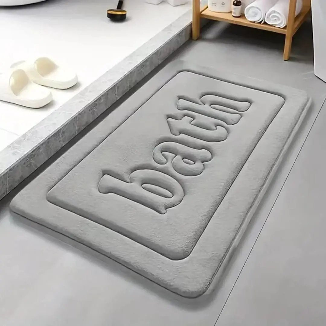 Embossed Thickened Polyester Non Slip Floor Mat Rugs