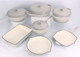 Original Heavy Duty Enamel Cast Iron 11pcs Cookware Set S JADE