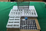 Glass Spice Jars Set with Rack, Funnel, Labels, Pen and Brush – 28pcs