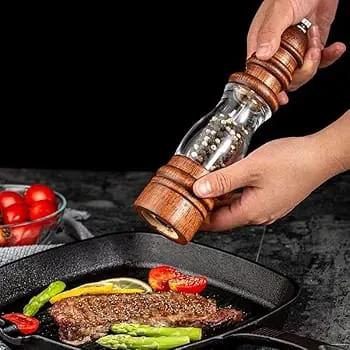 Wooden Pepper Grinder with Viewing Window Pepper grinder Food Grinders & Mills