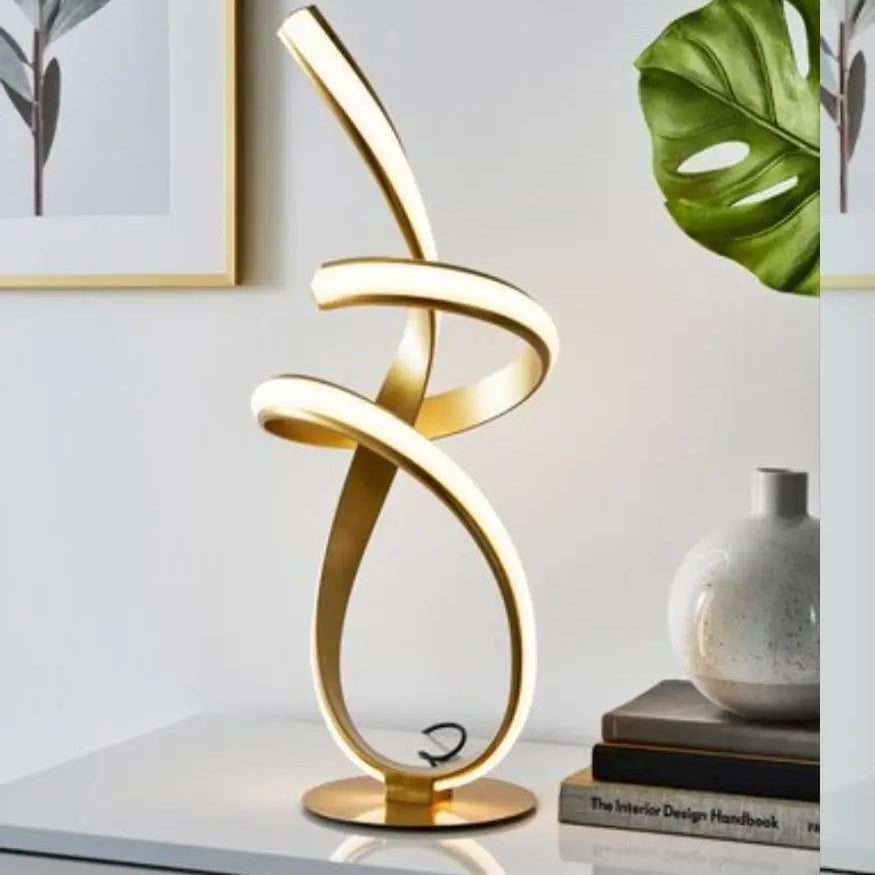 Gold Ribbon LED Table Lamp Table lamp Table Lamps