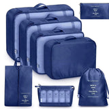 Furaha Finds 8pcs Travel Luggage Organizer Set with Toiletry Bag
