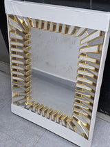 Luxury Decorative Wall Mirror Gold Finish 74x57cm for Living Room or Bathroom