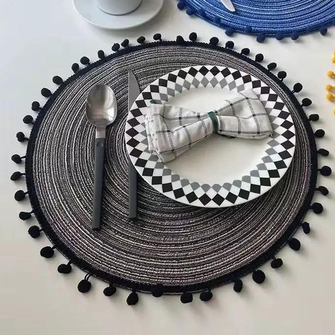 6pcs Round Table Placemats Placemats Placemats