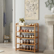 5-Layer Bamboo Shoe Rack – Sturdy and Elegant Entryway Organizer
