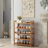 5-Layer Bamboo Shoe Rack – Sturdy and Elegant Entryway Organizer
