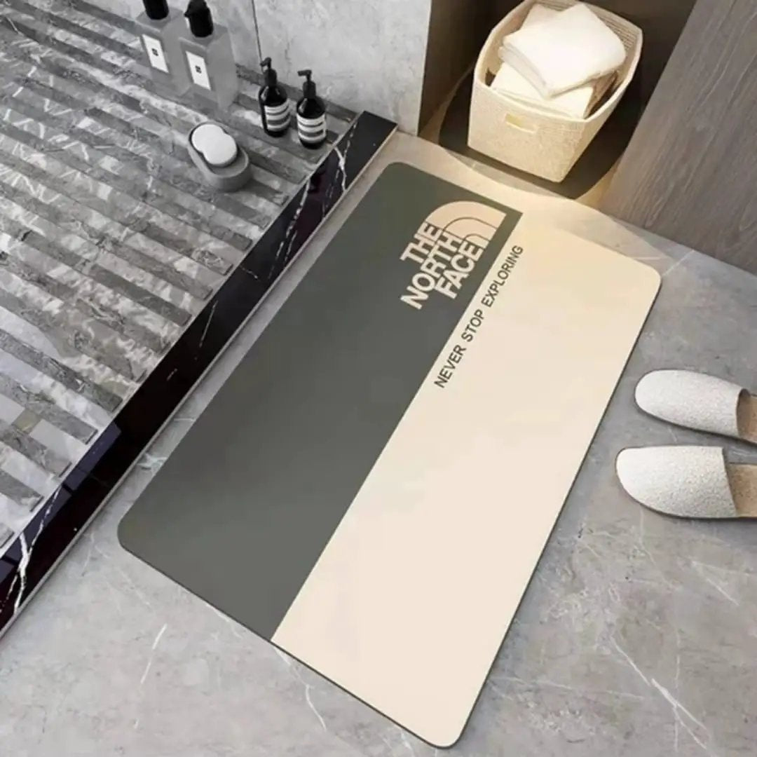 Absorbent Bathroom Mat Rug with Rubber Bottom Bath Mats & Rugs