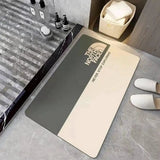 Absorbent Bathroom Mat Rug with Rubber Bottom Bath Mats & Rugs