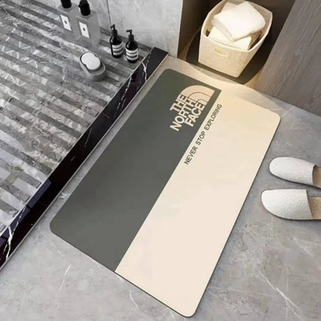 Absorbent Bathroom Mat Rug with Rubber Bottom Bath Mats & Rugs