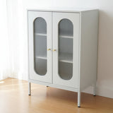 Arched Glass Door Storage Cabinet Storage cabinet Storage Cabinets