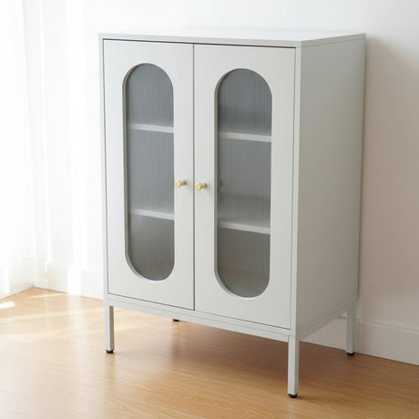 Arched Glass Door Storage Cabinet Storage cabinet Storage Cabinets