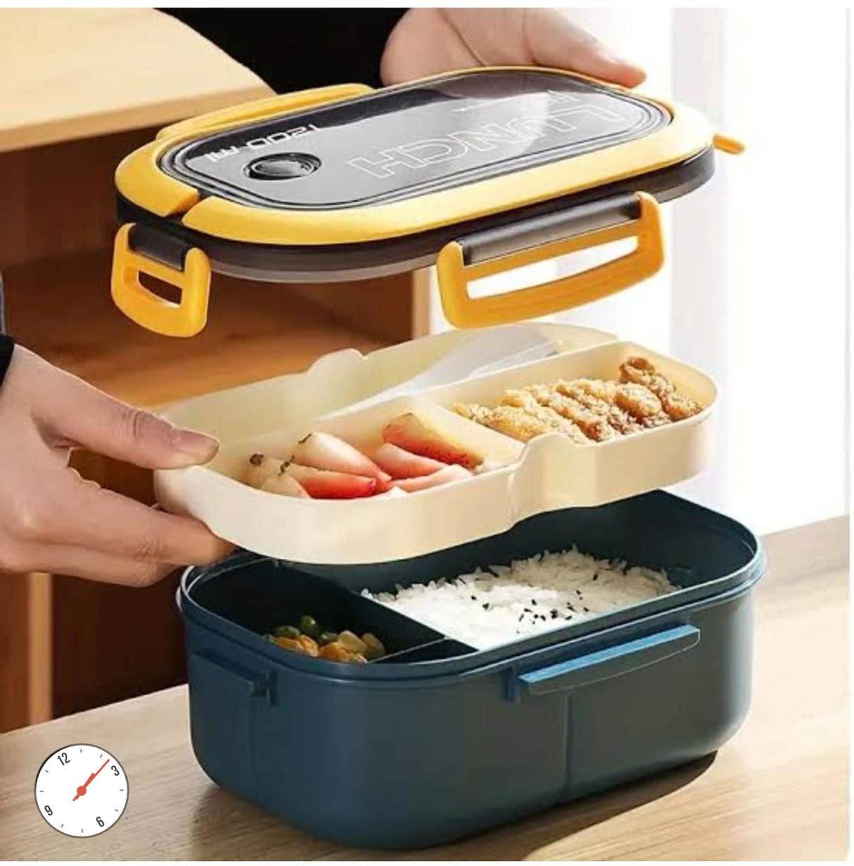 1200ml Portable Lunch Box – Leakproof and Lightweight