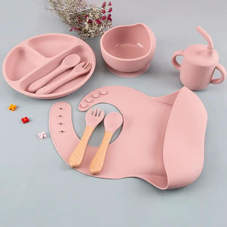 Eco Friendly Silicone Feeding Set For Babies BPA Free Baby & Kids Feeding Essentials