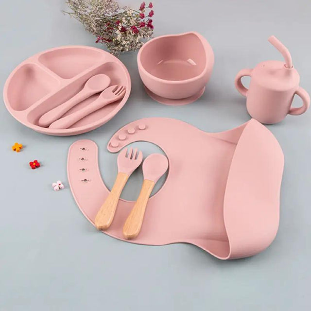 Eco Friendly Silicone Feeding Set For Babies BPA Free Baby & Kids Feeding Essentials