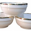 7 Inch Golden Line Ceramic Bowl for Elegant Dining Bowls Bowls
