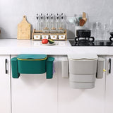 Foldable Kitchen Hanging Dustbin with 2 Trash Bag Storage Cans
