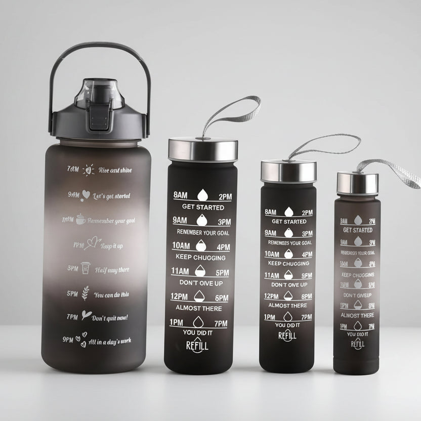 4-in-1 Motivational Water Bottle Set Water bottle set Water Bottles