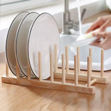 6-Slot Bamboo Plate Holder – Dish Drying and Dining Table Organizer- Furaha Finds Kenya