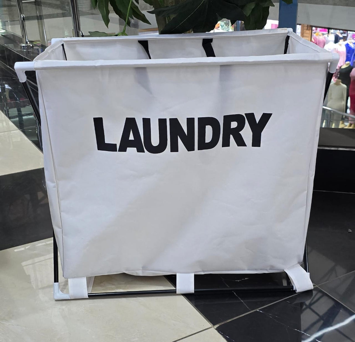 Foldable Laundry Basket Oxford Cloth with Aluminium Frame