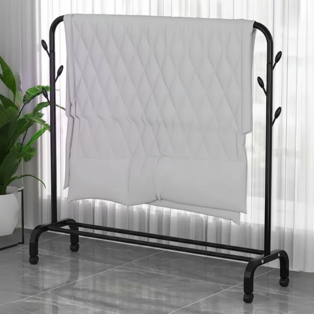 Single Pole Cloth Drying Rack with Shoe Rack Drying Racks