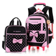 2in1 3D Children Trolley School Backpack with Lunch Bag – Detachable and Waterproof