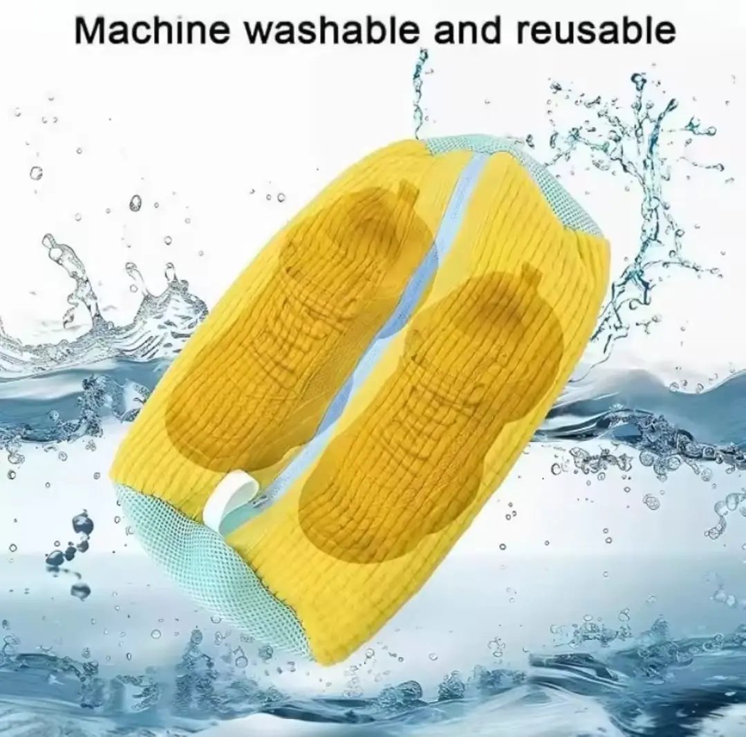 Microfiber Shoe Washing Bag Protective Laundry Bag for Sneakers School Bags