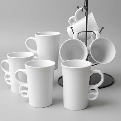 6pc Double Hand Long Mug Cups & Mugs Mugs