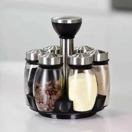 7pcs Spice Jar Set 110ml with Shaker Lids for Organized Kitchen Storage- Furaha Finds Kenya