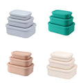 Leak-Proof Food Grade Silicone Lunch Box Set – 3 Sizes Kitchen & Dining