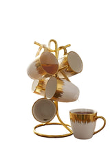 Gold Detail Ceramic Mug – 350ml White with Gold Touch