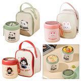2 in 1 Food Flask Thermos with Matching Insulated Lunch Bag – 530ml