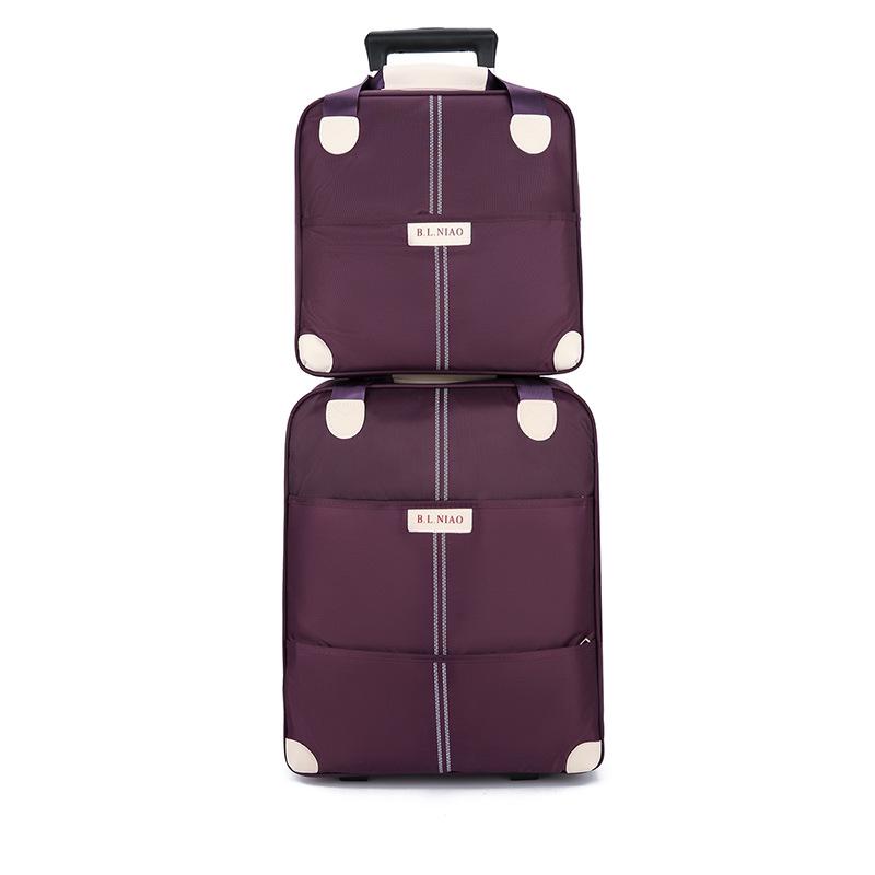 2-in-1 Waterproof Trolley Travel Suitcase Bag Set