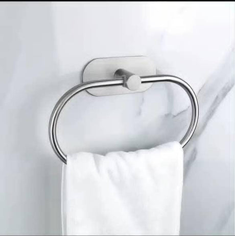 Self Adhesive Towel Ring Holder – Wall Mounted Bathroom and Kitchen Organizer