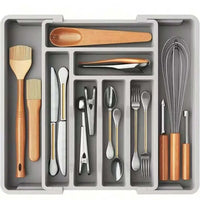 Expandable Cutlery Drawer Organizer For Home Kitchens Cutlery holder Utensil & Flatware Trays