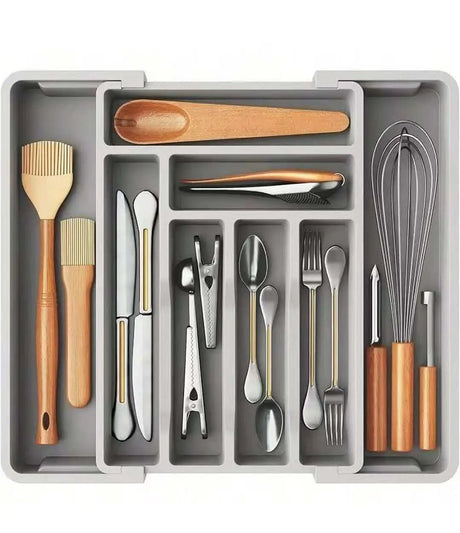 Expandable Cutlery Drawer Organizer For Home Kitchens Cutlery holder Utensil & Flatware Trays