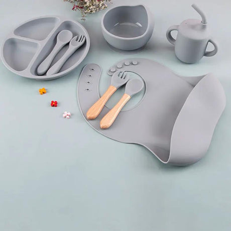 Eco Friendly Silicone Feeding Set For Babies BPA Free Baby & Kids Feeding Essentials