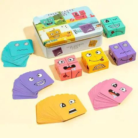Face Change Rubik's Cube – Intelligent Wooden Puzzle Mechanical Puzzles
