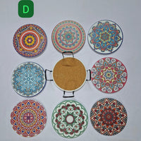 8Pcs Ethnic Style Ceramic Coasters Ceramic coaster Coasters