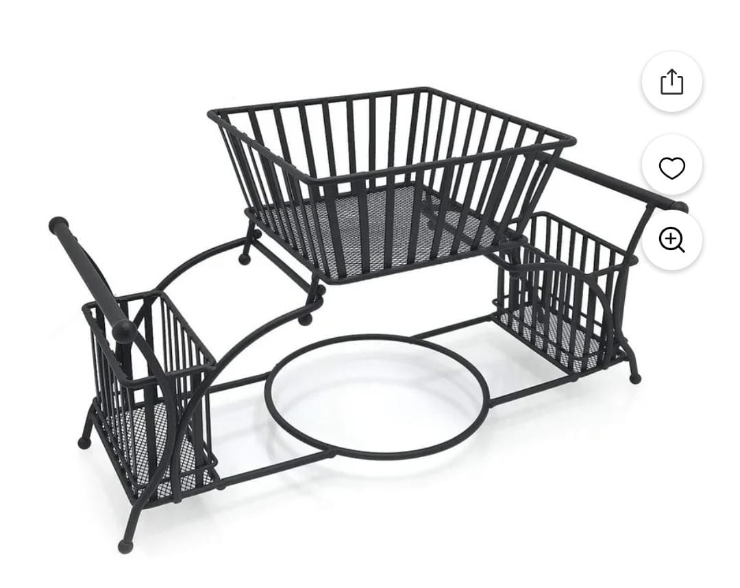 Stackable Tabletop Cutlery and Utensils Organizer Wrought Iron