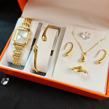 Ladies Gold Watch & Jewellery Gift Set Gift set Jewelry Sets