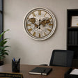 White World Map Vintage Gear Wall Clock Wall clock Wall Clocks