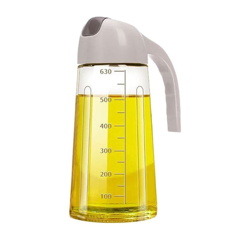 Non Slip Oil Vinegar Dispenser 650ml Leak proof Glass Cruet with Automatic Cap and Stopper.- Furaha Finds Kenya