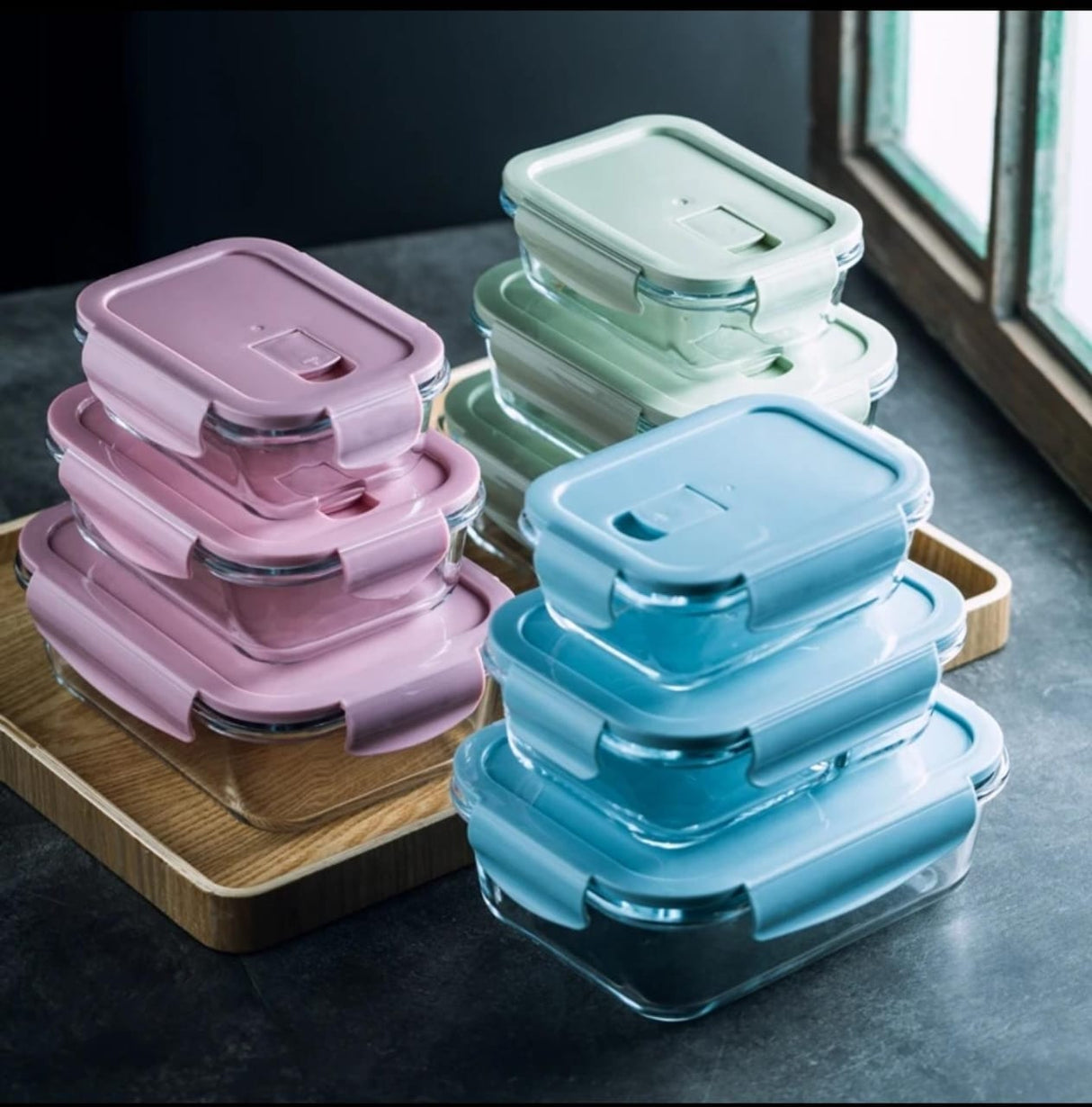 3pcs High Quality Borosilicate Food Containers- Furaha Finds Kenya